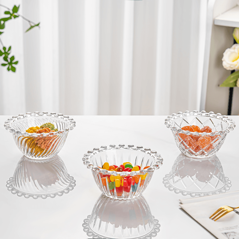 Stocke Bead-dotted Glass Bowls 200ml Volume