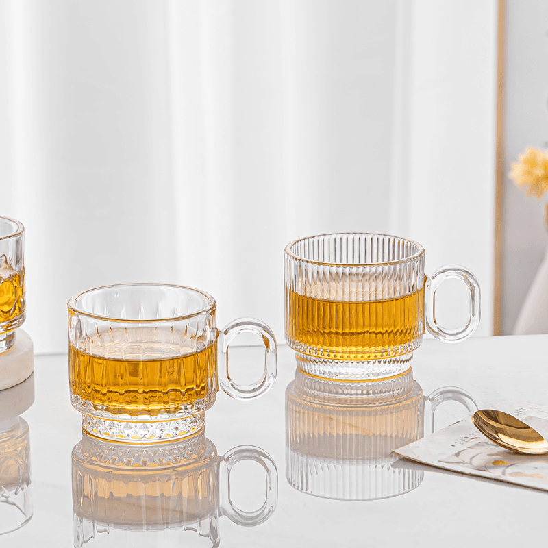Stocked Mini Glass Mugs Espresso Glass Cups 90ml Capacity