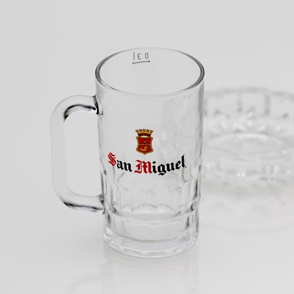 Machine Made 320ml Beer Glass Mugs with Customized Logos