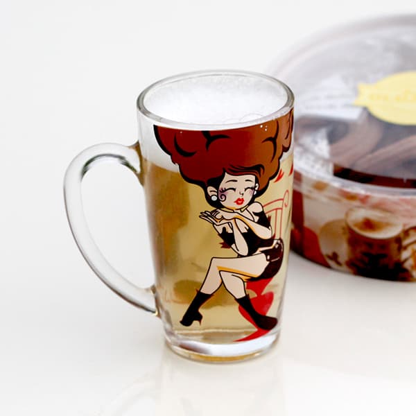 Simple Drinking Glass Mugs with Customized Logos
