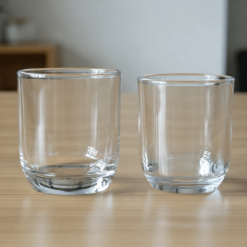 Classic Round Rock Glasses with 200ml 250ml Capacities