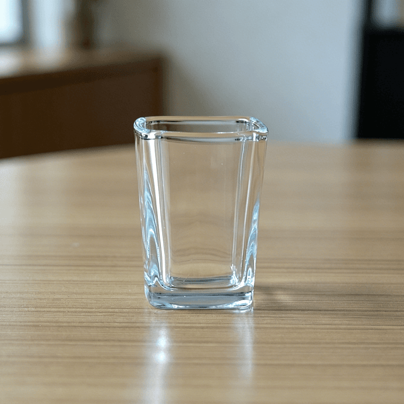 Machine Pressed Mini Square Shot Glasses with 1oz Volume