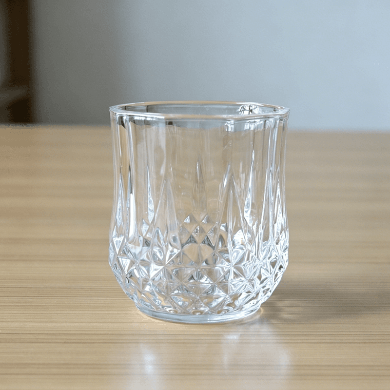 Retro Diamond Pattern 320ml Whisky Glass Tumblers