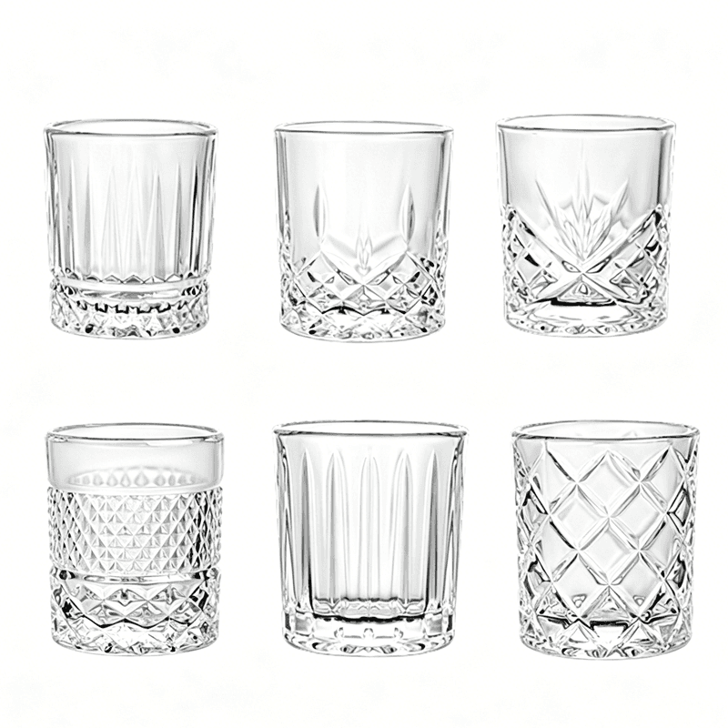 Machine Made Engraving Series 70ml Shot Glasses