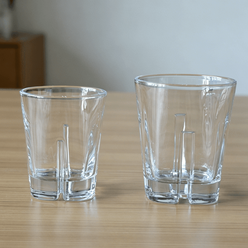 Classic Heavy Design 200ml and 335ml Square Whisky Glass Tumblers