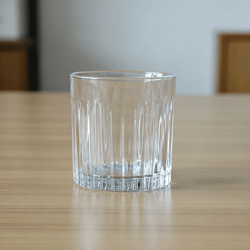 European Hot Selling Striped Glass Tumblers 300ml