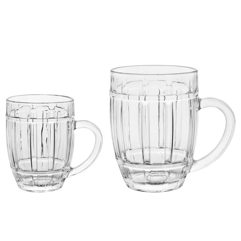 New Design Wood Drum Beer Glass Mugs with 10oz and 17.5oz Volume