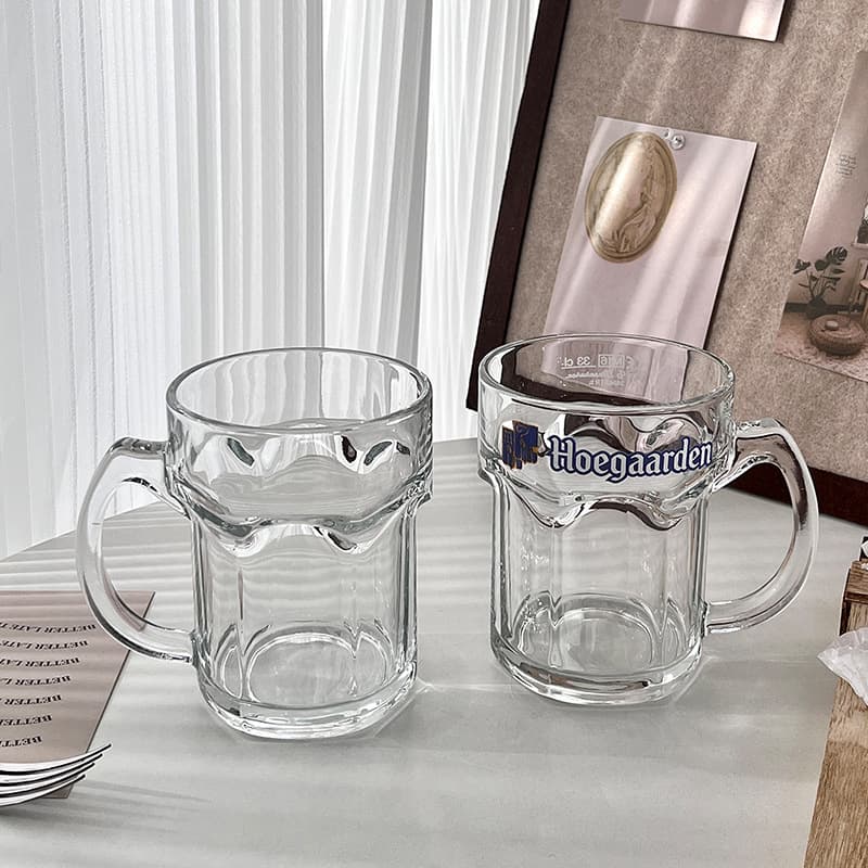 High Range 500ml Thick Beer Glass Mug with Customized Logos