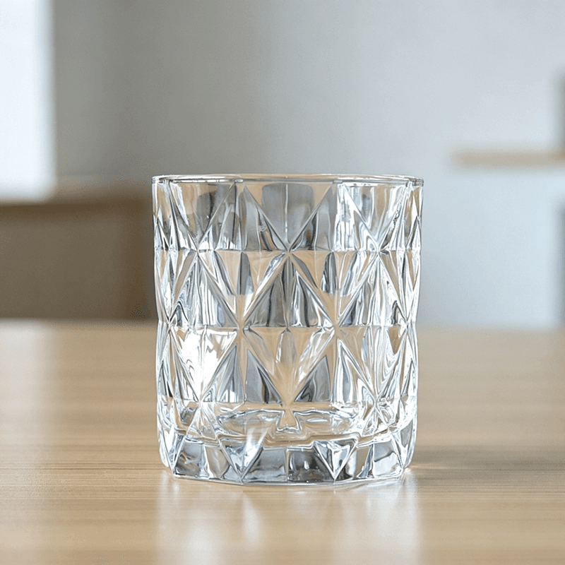 Premium Diamond Pattern Durable 300ml Whisky Glass Cups