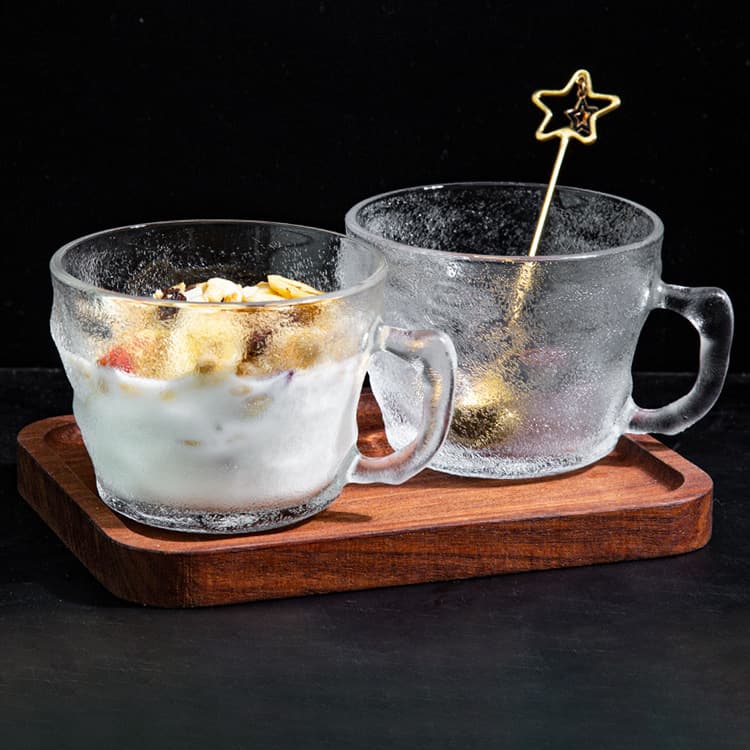Machine Made Glacier Glass Mugs for Drinking Cold and Hot Drinks 390ml