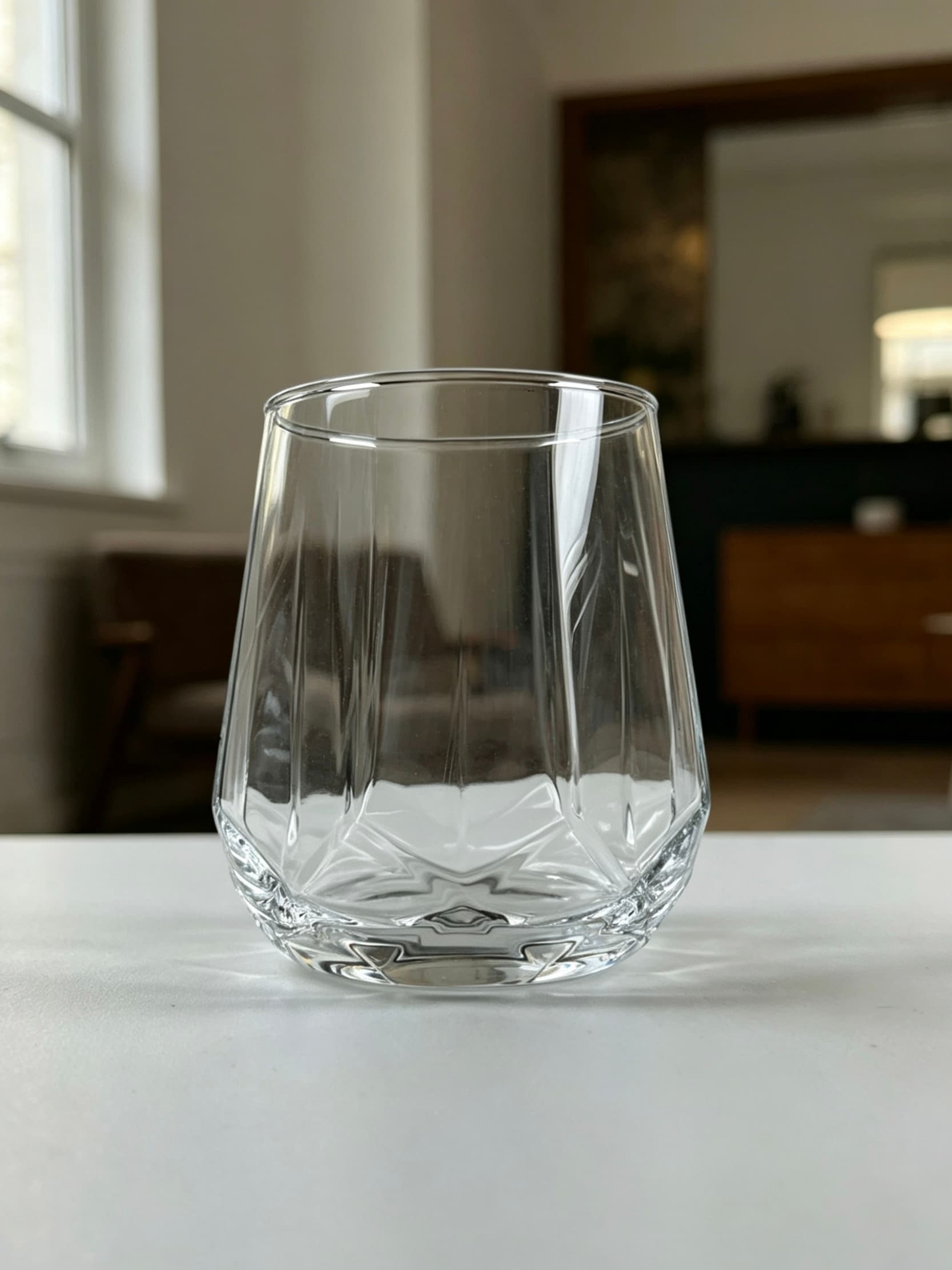 Machine Blown Diamond Glass Tumblers for Whisky 310ml Volume