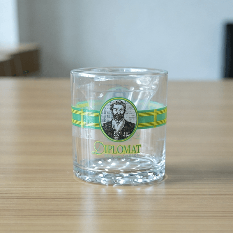 Round Glass Cups with Plastic Shrinks and Customized Logos